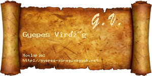 Gyepes Virág névjegykártya